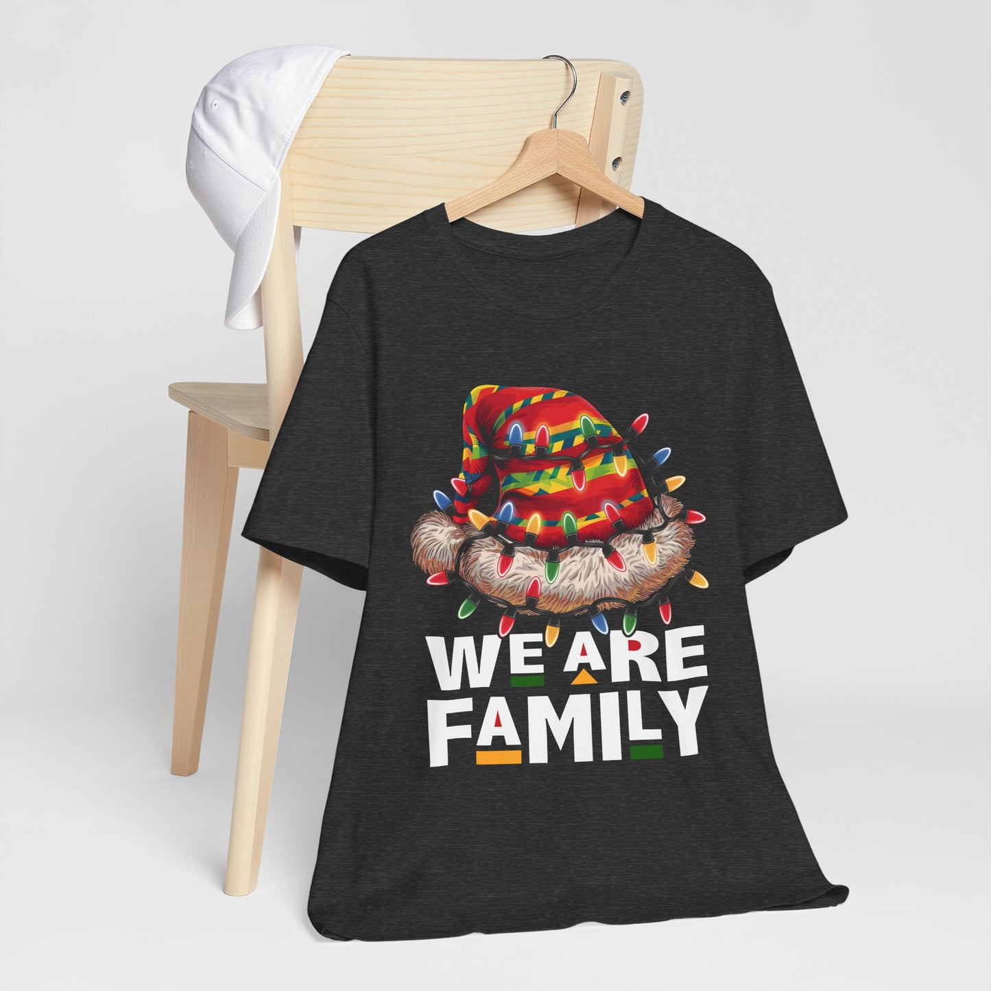 We Are Family Black Christmas Shirt – Afrocentric Matching Holiday Melanin Tee