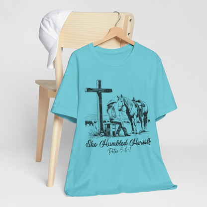 She Humbled Herself Shirt – Christian Faith Western Rodeo Country Tee