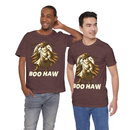 Boo Haw Shirt Ghost Cowboy Western Halloween Tee, Funny Rodeo Spirit Fall Outfit