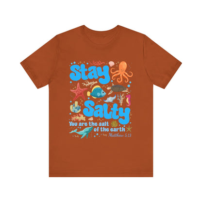 Stay Salty Shirt – Matthew 5:13 Christian Faith Ocean Kids Teachers Tee