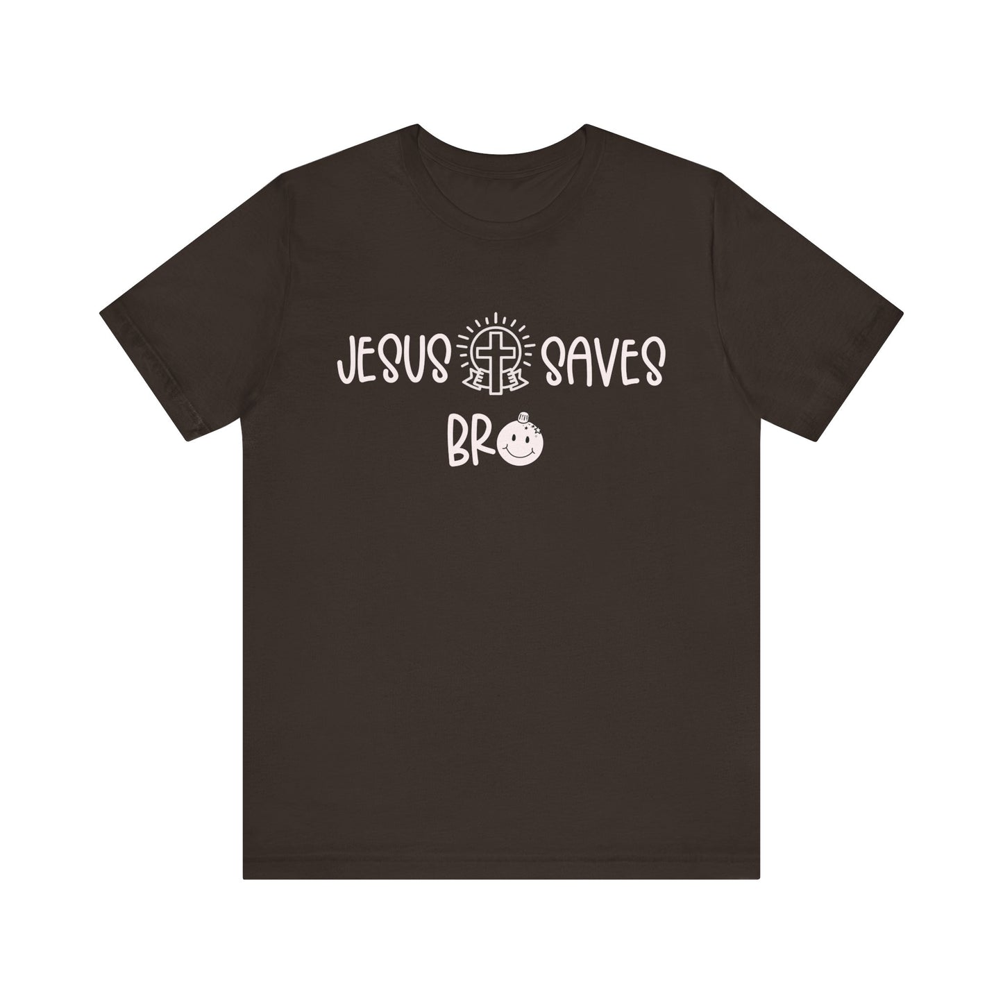 Jesus Saves Bro Shirt – Christian Cross Bold Faith Christmas Holiday Tee