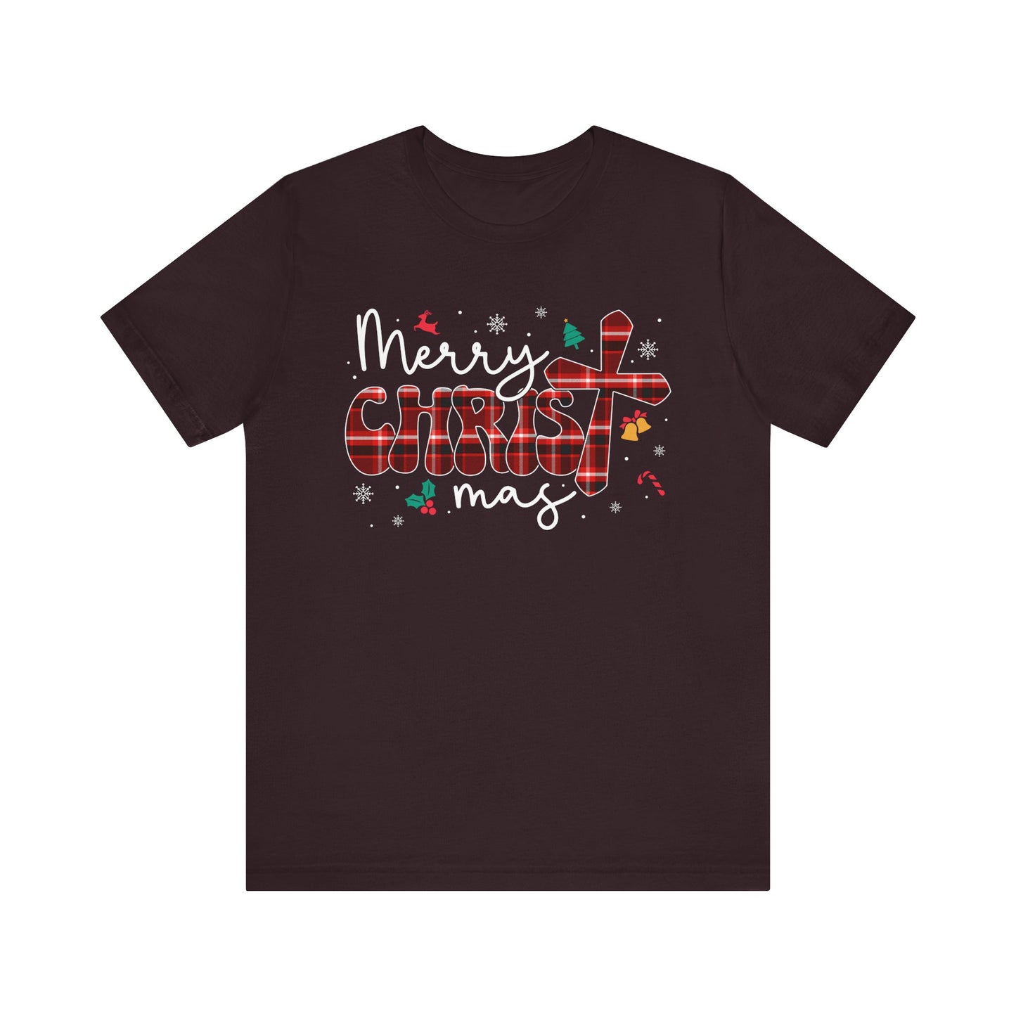 Merry Christmas Cross Shirt – Christian Buffalo Plaid Family Pajama Tee