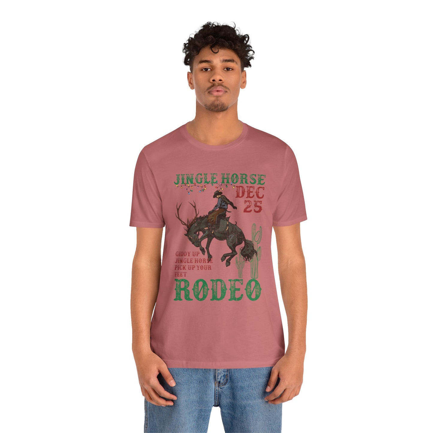 Giddy Up Jingle Horse Shirt – Western Rodeo Howdy Christmas Holiday Tee