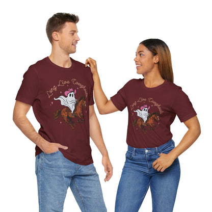 Long Live Cowghouls T-Shirt, Western Ghost Cowgirl Halloween Tee, Spooky Rodeo Shirt
