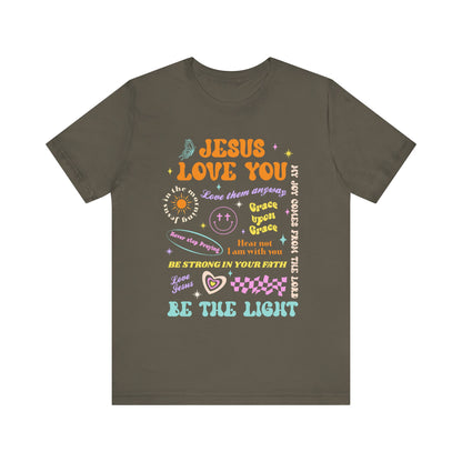 Jesus Loves You Shirt – Groovy Retro Christian Faith Encouragement Bible Tee