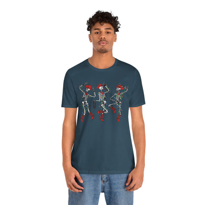 Spooky Christmas Skeleton Shirt – Funny Dancing Cowboy Western Holiday Tee