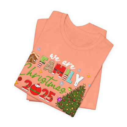 We Are Family Christmas Shirt – Matching Holiday Tee with Christmas Tree Lights