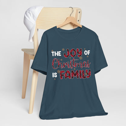 The Joy of Christmas is Family Shirt – Buffalo Plaid Matching Holiday Tee