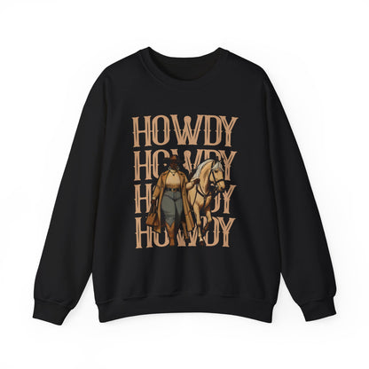 Howdy Black Cowgirl Sweatshirt – Country Western Rodeo Melanin Texas Pullover