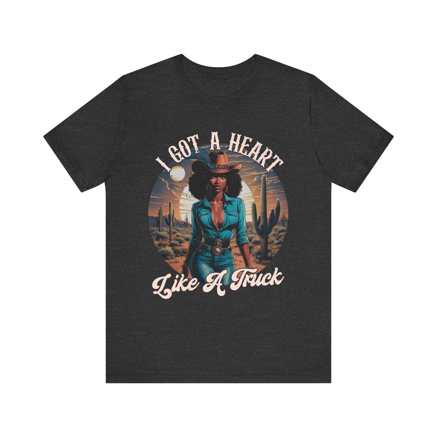 Heart Like A Truck Shirt – Black Cowgirl Christian Desert Western Tee