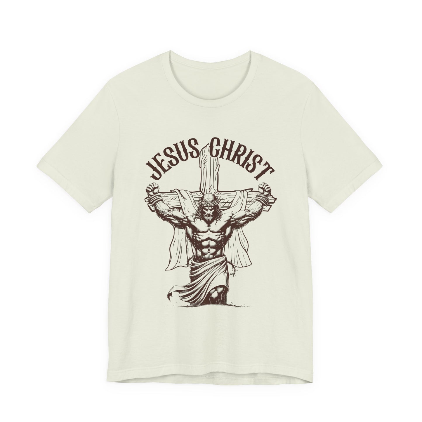 Jesus Christ Cross Faith Funny  Christian Workout Gym Retro T-Shirt