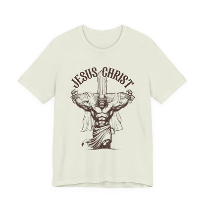 Jesus Christ Cross Faith Funny  Christian Workout Gym Retro T-Shirt