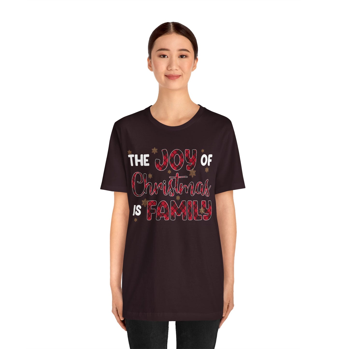 The Joy of Christmas is Family Shirt – Buffalo Plaid Matching Holiday Tee