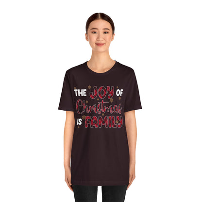 The Joy of Christmas is Family Shirt – Buffalo Plaid Matching Holiday Tee