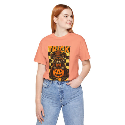 Trick or Treat Cowboy Raccoon Shirt – Cute Western Pumpkin Halloween Tee
