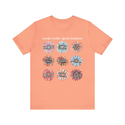 You Are Enough Shirt – Speak Kindness Positive Words Daisy Graphic Tee