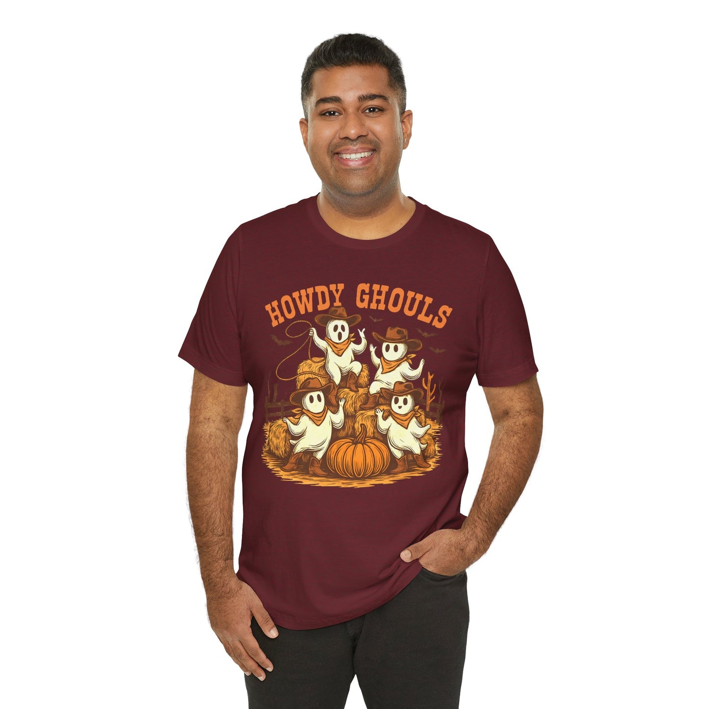 Howdy Ghouls Shirt – Cute Ghost Cowboy Halloween Tee, Western Rodeo Texas Fall Outfit