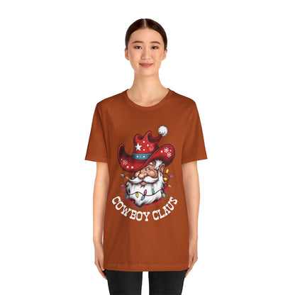Cowboy Claus Shirt – Western Santa Hat Funny Cowboy Christmas Holiday Tee