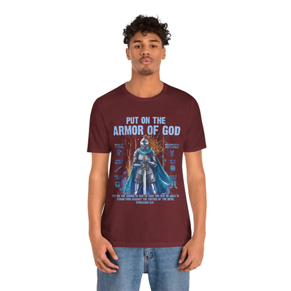 Put On the Armor of God Shirt – Christian Ephesians 6:11 Bible Verse Warrior Tee