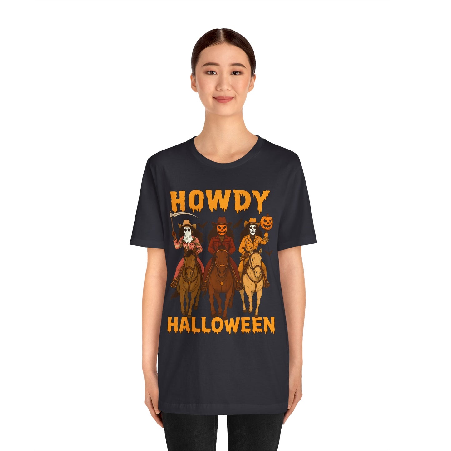 Howdy Halloween Shirt – Spooky Western Skeleton Cowboy Riders Tee, Funny Rodeo Fall Outfit