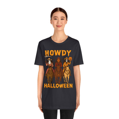 Howdy Halloween Shirt – Spooky Western Skeleton Cowboy Riders Tee, Funny Rodeo Fall Outfit