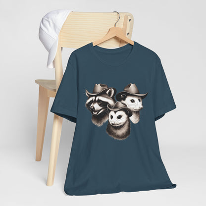 Cowboy Trash Trio Shirt – Opossum Raccoon Western Rodeo Funny Tee