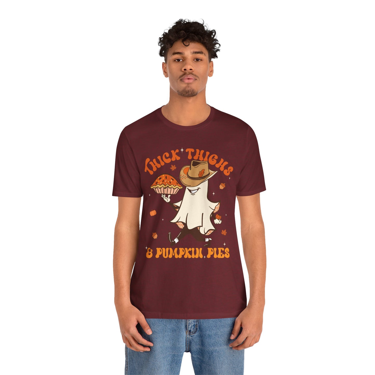 Thick Thighs Pumpkin Pies Shirt – Funny Howdy Ghost Western Halloween Tee