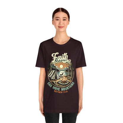 Faith Can Move Mountains Shirt – Matthew 17:20 Retro Christian Jesus Tee