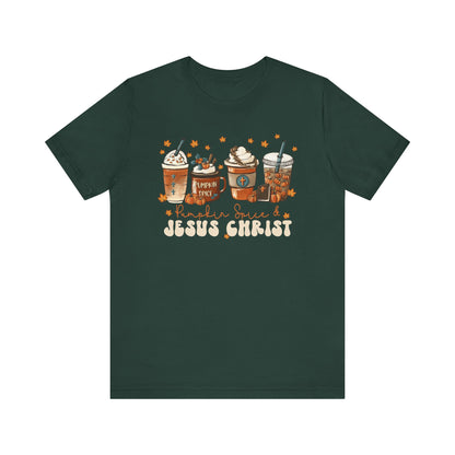 Coffee Pumpkin Spice & Jesus Christ Shirt – Christian Fall Latte Thanksgiving Tee