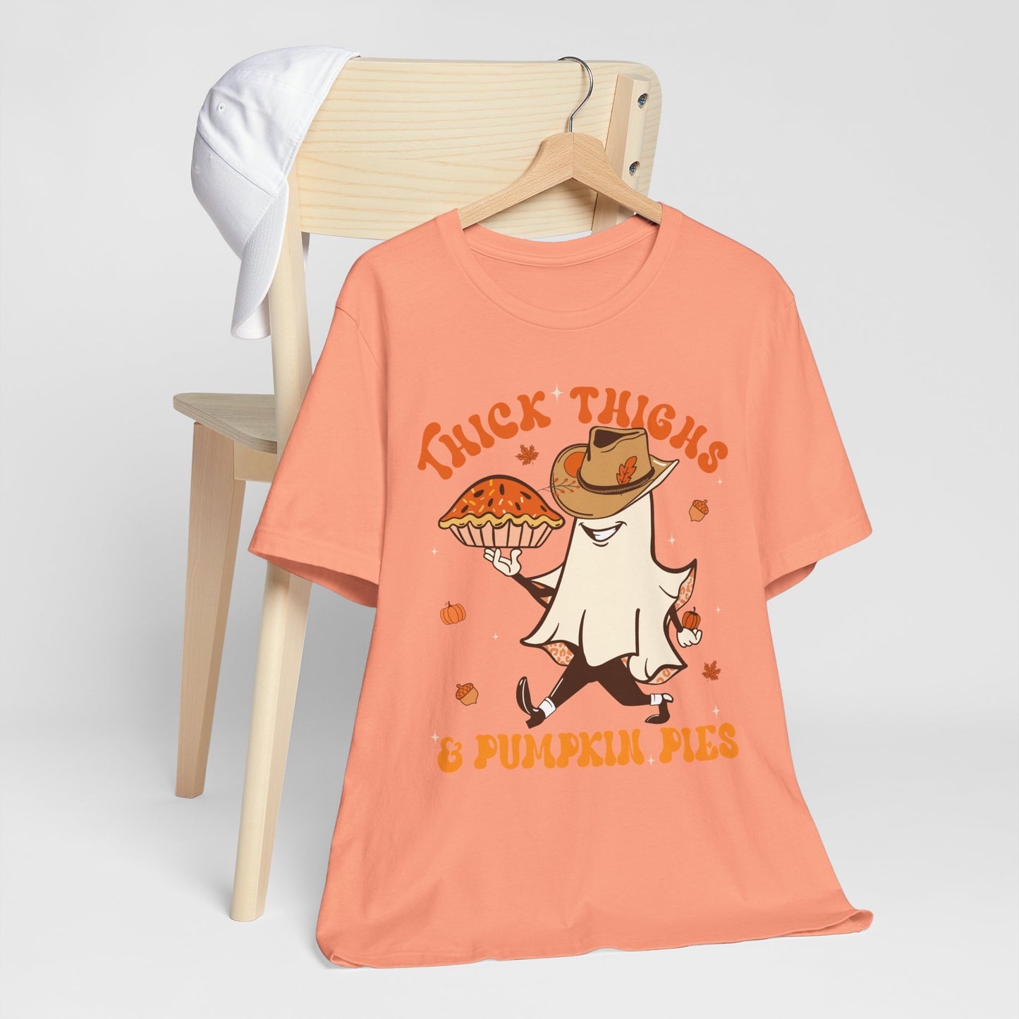 Thick Thighs Pumpkin Pies Shirt – Funny Howdy Ghost Western Halloween Tee