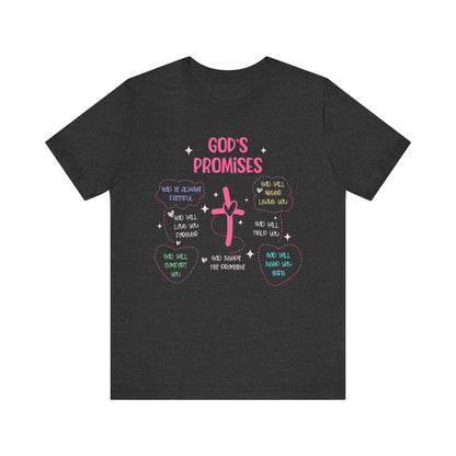 God’s Promise Shirt – Christian Rainbow Cross Bible Verse Faith Scripture Tee