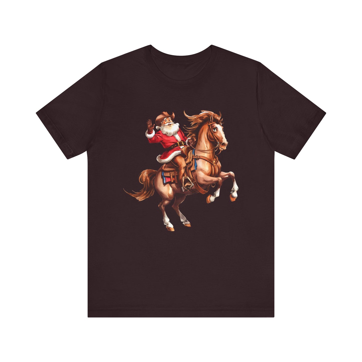 Cowboy Santa on Bucking Horse Shirt – Funny Western Rodeo Christmas Tee