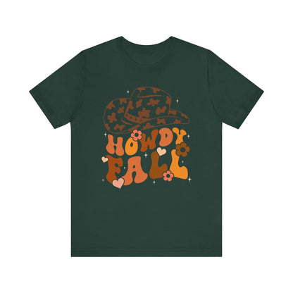 Retro Groovy Howdy Fall Shirt – Western Cowboy Pumpkin Thanksgiving Tee