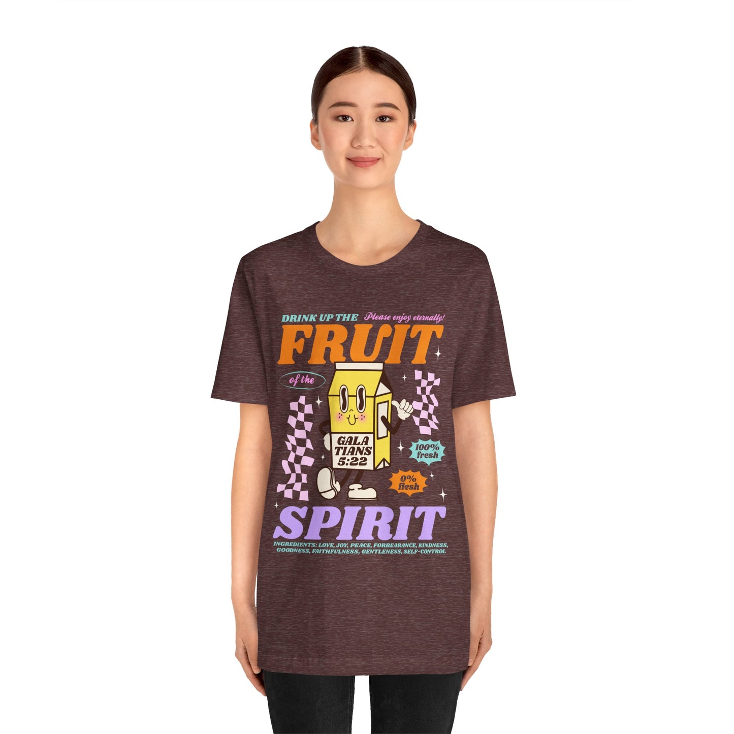 Christian Fruit Shirt – Drink Up Milk Bottle Faith Graphic Tee