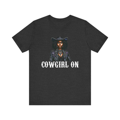 Cowgirl on Black Shirt – Howdy Southern Western Rodeo Texas Tee
