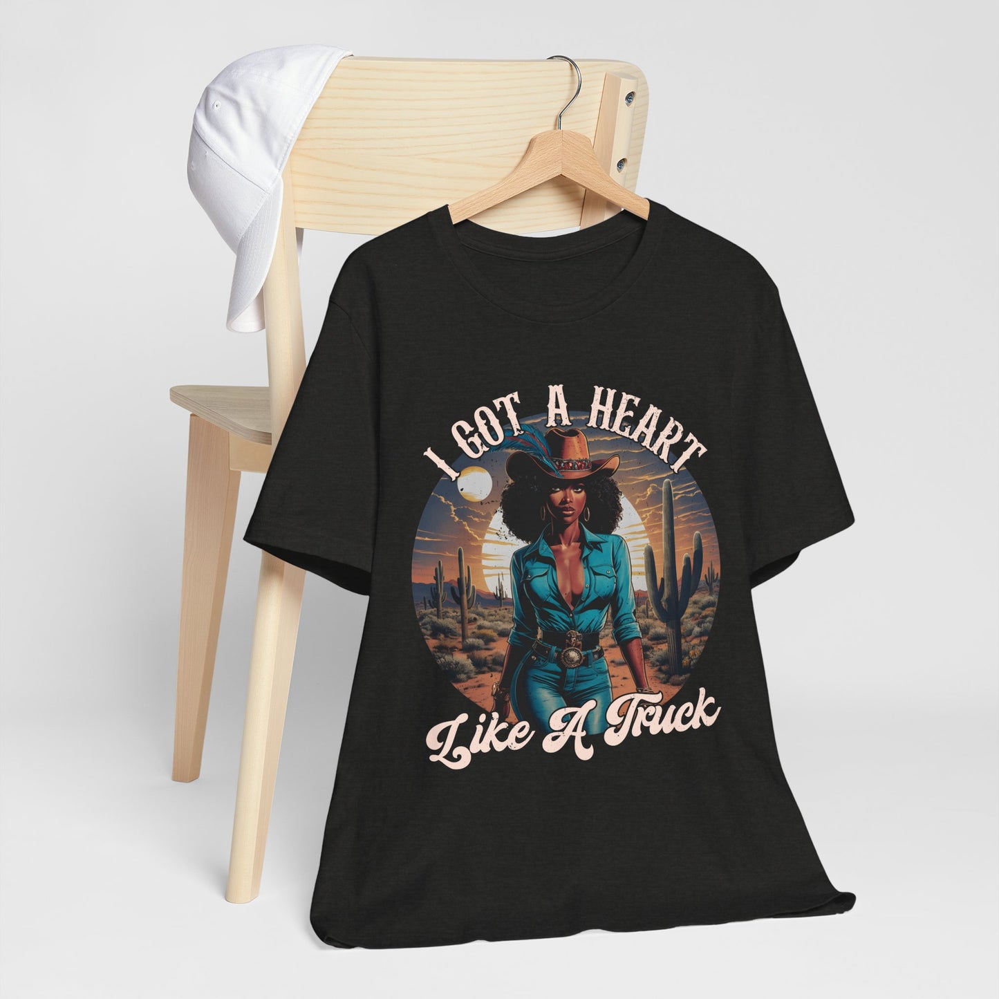 Heart Like A Truck Shirt – Black Cowgirl Christian Desert Western Tee