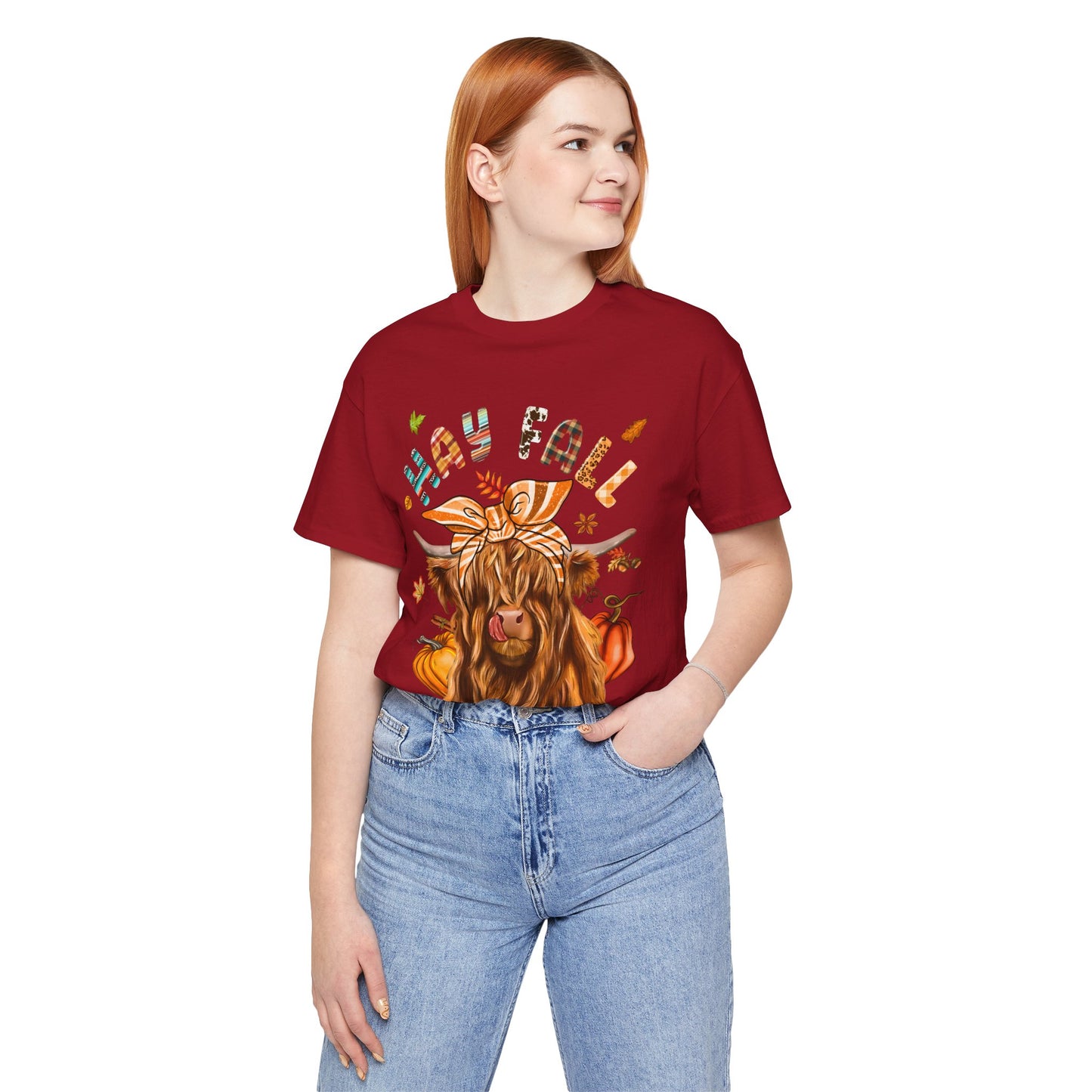 Hay Fall Highland Cow Shirt – Thankful Heifer Cute Farm Girl Thanksgiving Tee