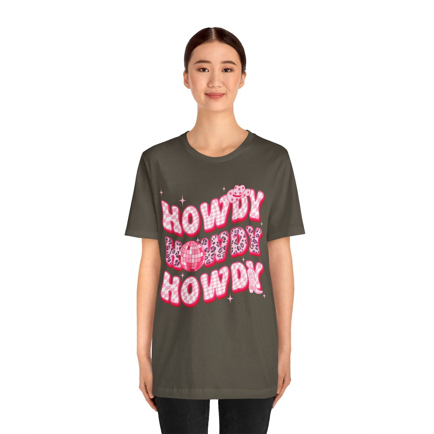 Howdy Pink Cowgirl Shirt – Leopard Disco Western Rodeo Country Girl Tee