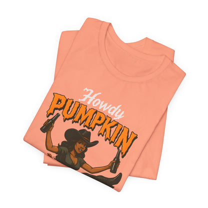 Howdy Pumpkin Shirt – Funny Black Cowgirl Western Halloween Tee