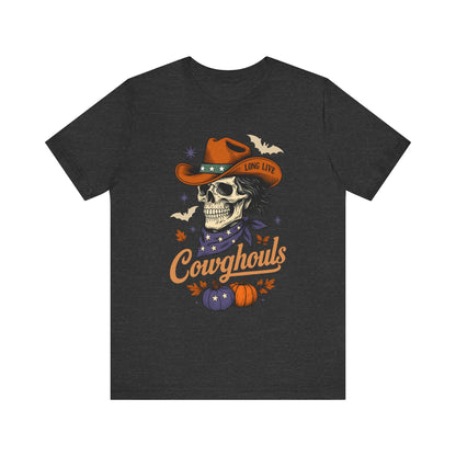 Cowghouls Shirt – Long Live Halloween Skeleton Cowboy Western Ghost Tee
