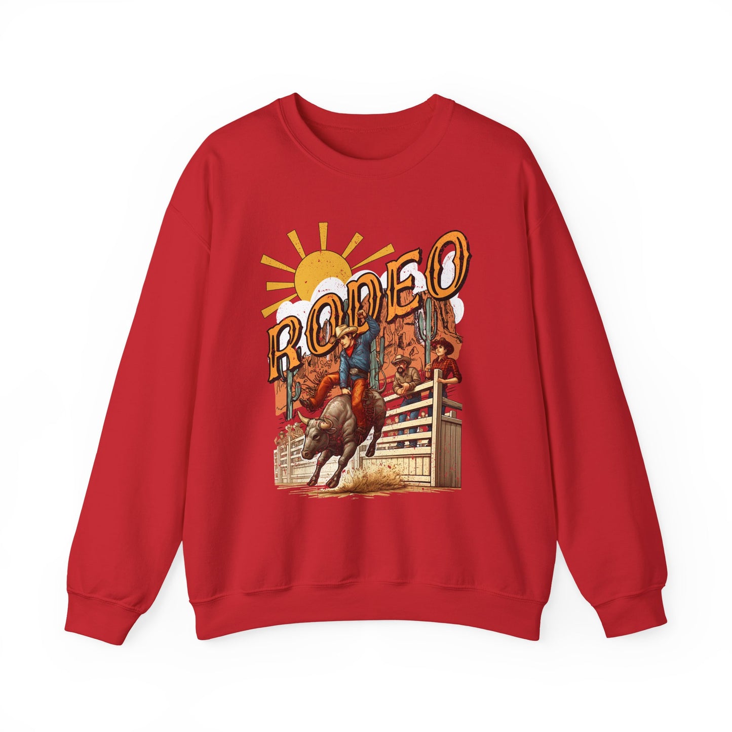Rodeo Bull Rider Sweatshirt – Western Howdy Ranch Cowboys Bull Riding Pullover