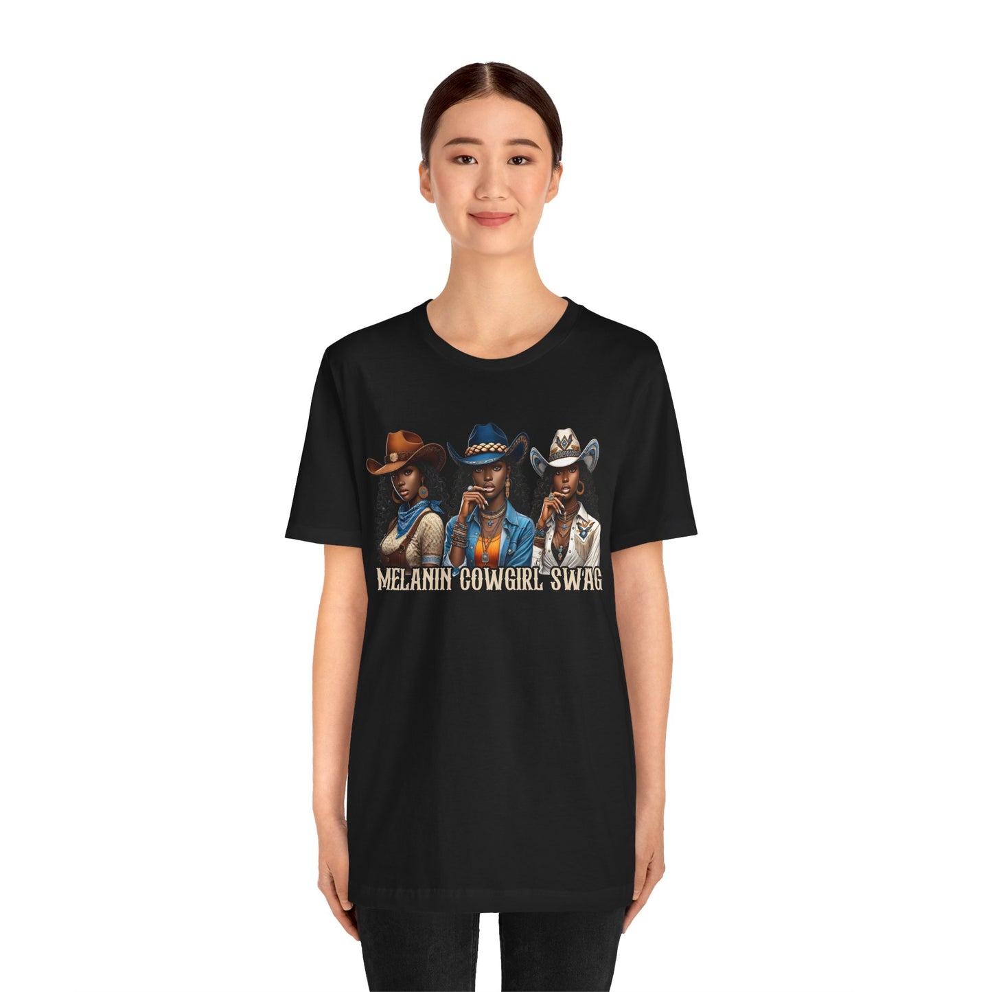 Melanin Cowgirl Swag Shirt – Black African American Western Tee