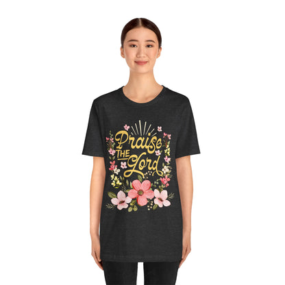 Praise the Lord Shirt – Christian Worship Groovy Retro Daisy Floral Faith Tee