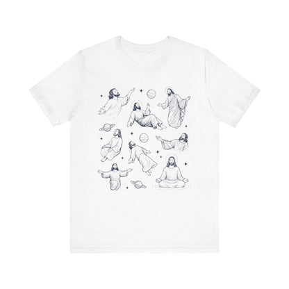 Floating Jesus Space Shirt – Funny Faith Christian Galaxy Jesus Tee