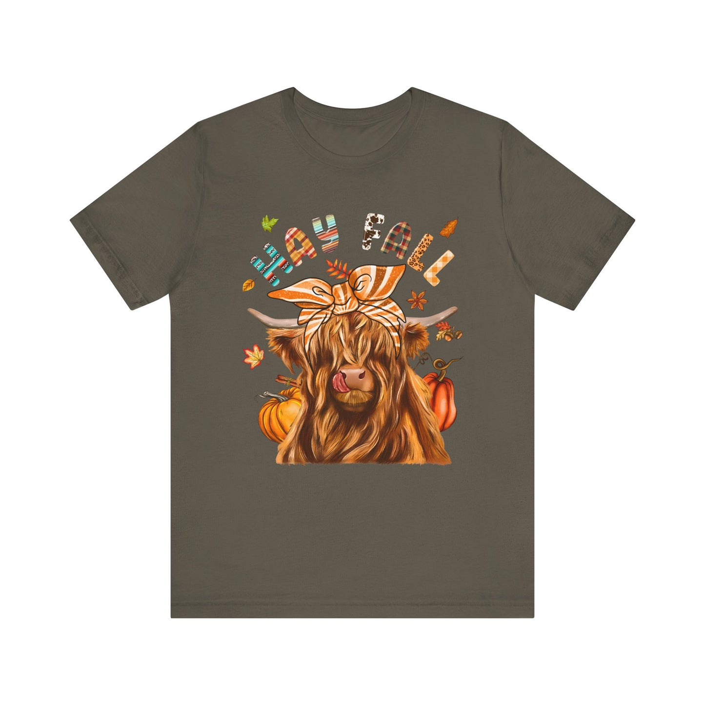 Hay Fall Highland Cow Shirt – Thankful Heifer Cute Farm Girl Thanksgiving Tee