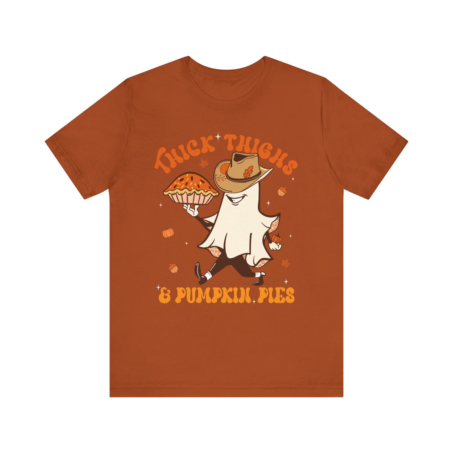 Thick Thighs Pumpkin Pies Shirt – Funny Howdy Ghost Western Halloween Tee