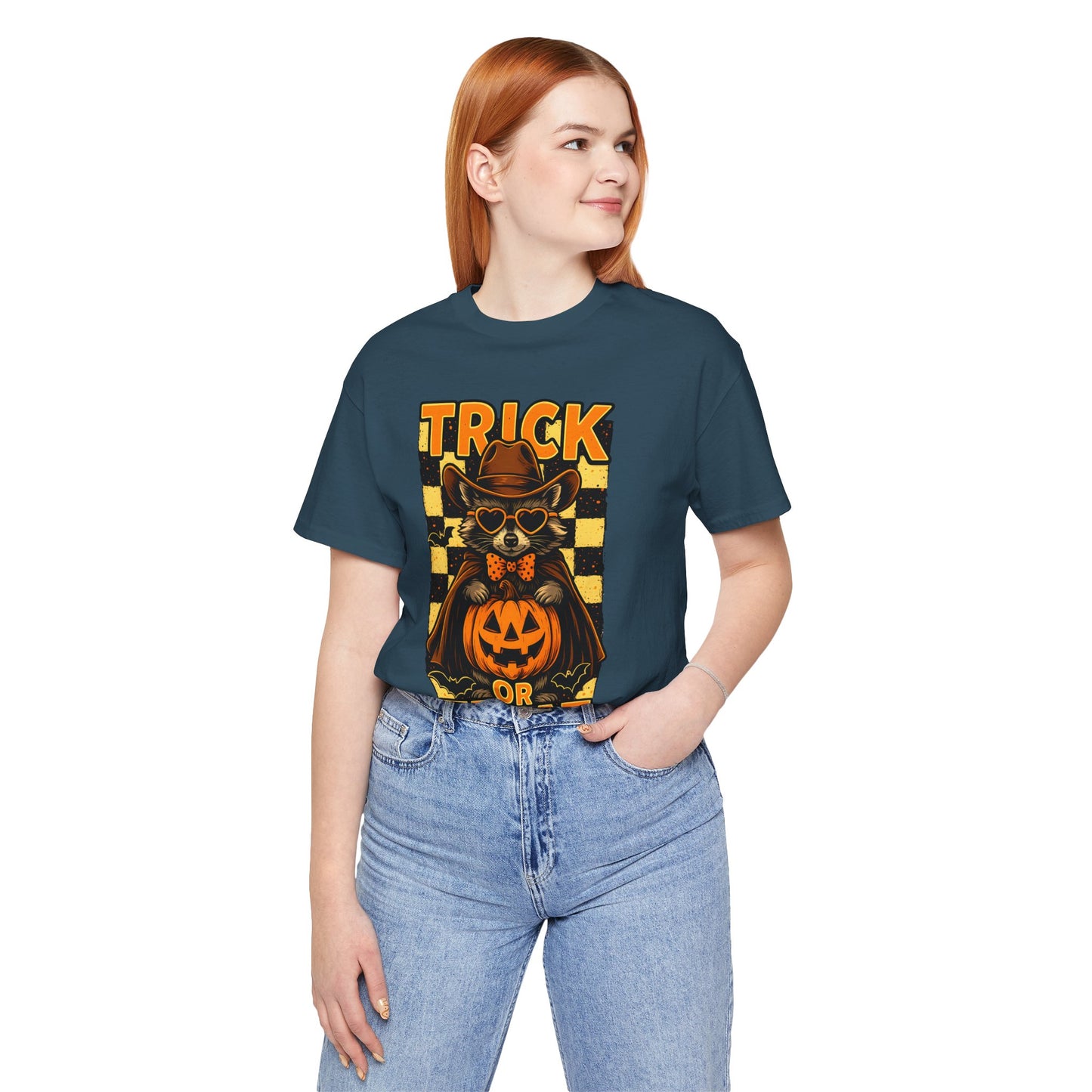 Trick or Treat Cowboy Raccoon Shirt – Cute Western Pumpkin Halloween Tee