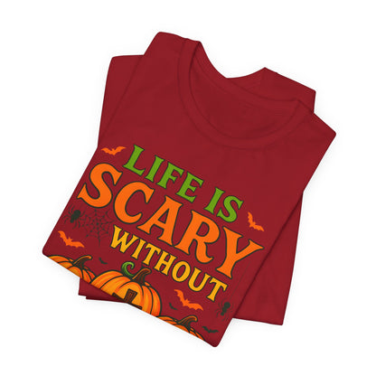 Life Is Scary Without Jesus Shirt – Christian Pumpkin Halloween Faith Tee