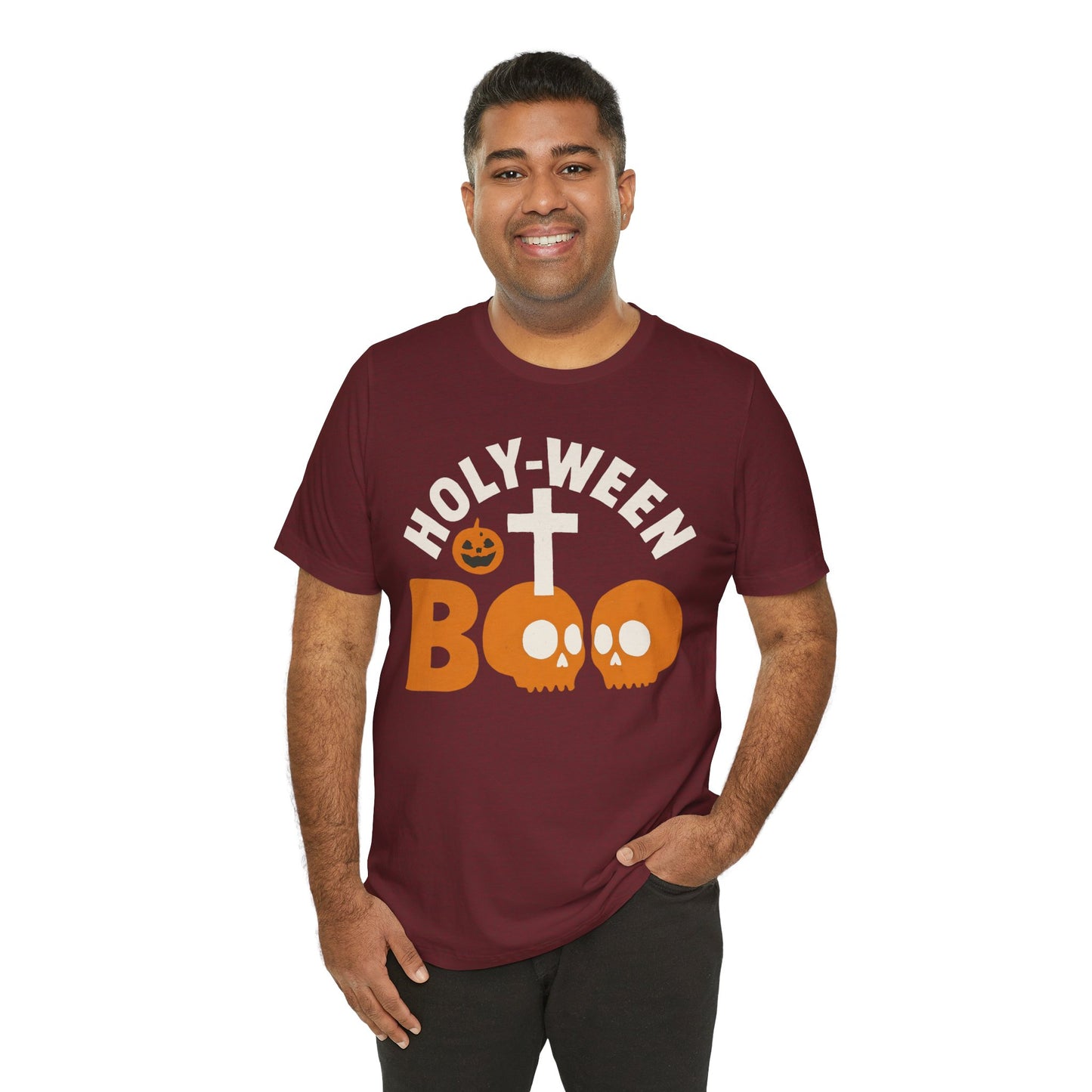 Holy Ween Boo Shirt – Christian Halloween Cross & Skull Faith Tee