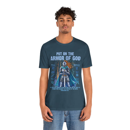 Put On the Armor of God Shirt – Christian Ephesians 6:11 Bible Verse Warrior Tee